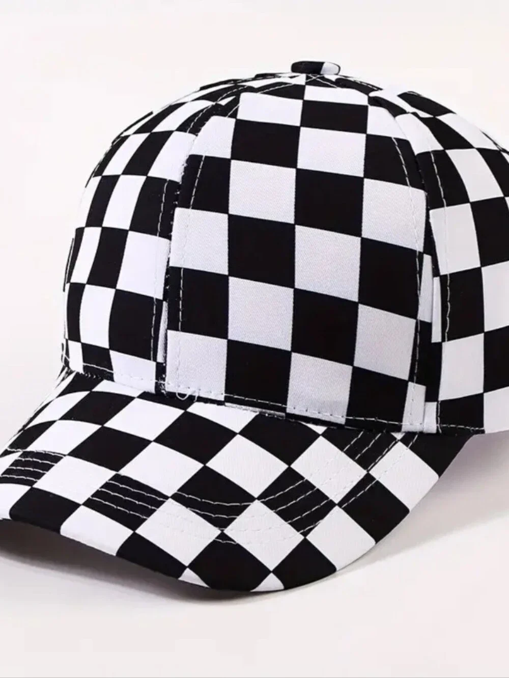 NWT Black And White Checkered Baseball Trucker Hat
